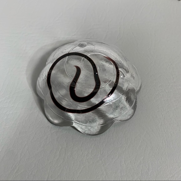 Scalloped Purple Swirl Art Glass Bowl Handmade Artisan Made Textured - Picture 4 of 16